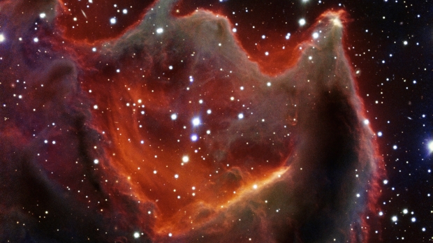 Death of massive star causes giant ghostly 'hand' to emerge in space