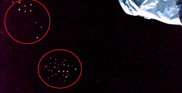 Mysterious cluster of bright lights appeared in ISS live-stream, UFOs?