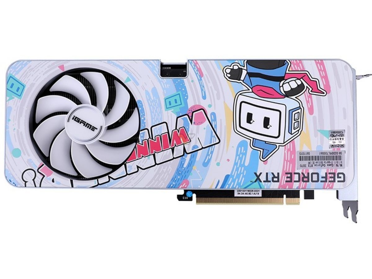 COLORFUL iGame RTX 3070 LHR Bilibili Edition rocks 12-pin connector