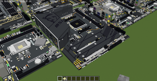 Redditor builds real-life PC motherboards inside of Minecraft