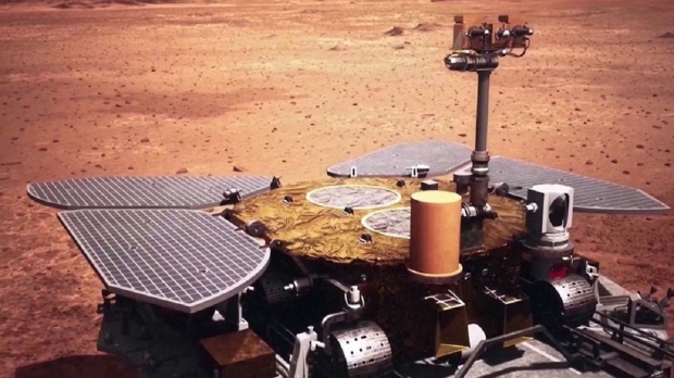 Open enlarged image China's Mars rover snaps wild panorama right before planetary blackout