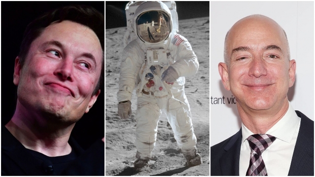 Open enlarged image NASA award millions to Blue Origin, SpaceX for new moon lander concept