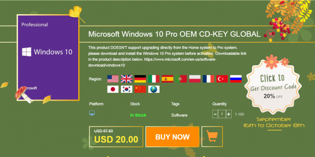 Windows 10 Pro Key Global Genuine Key 