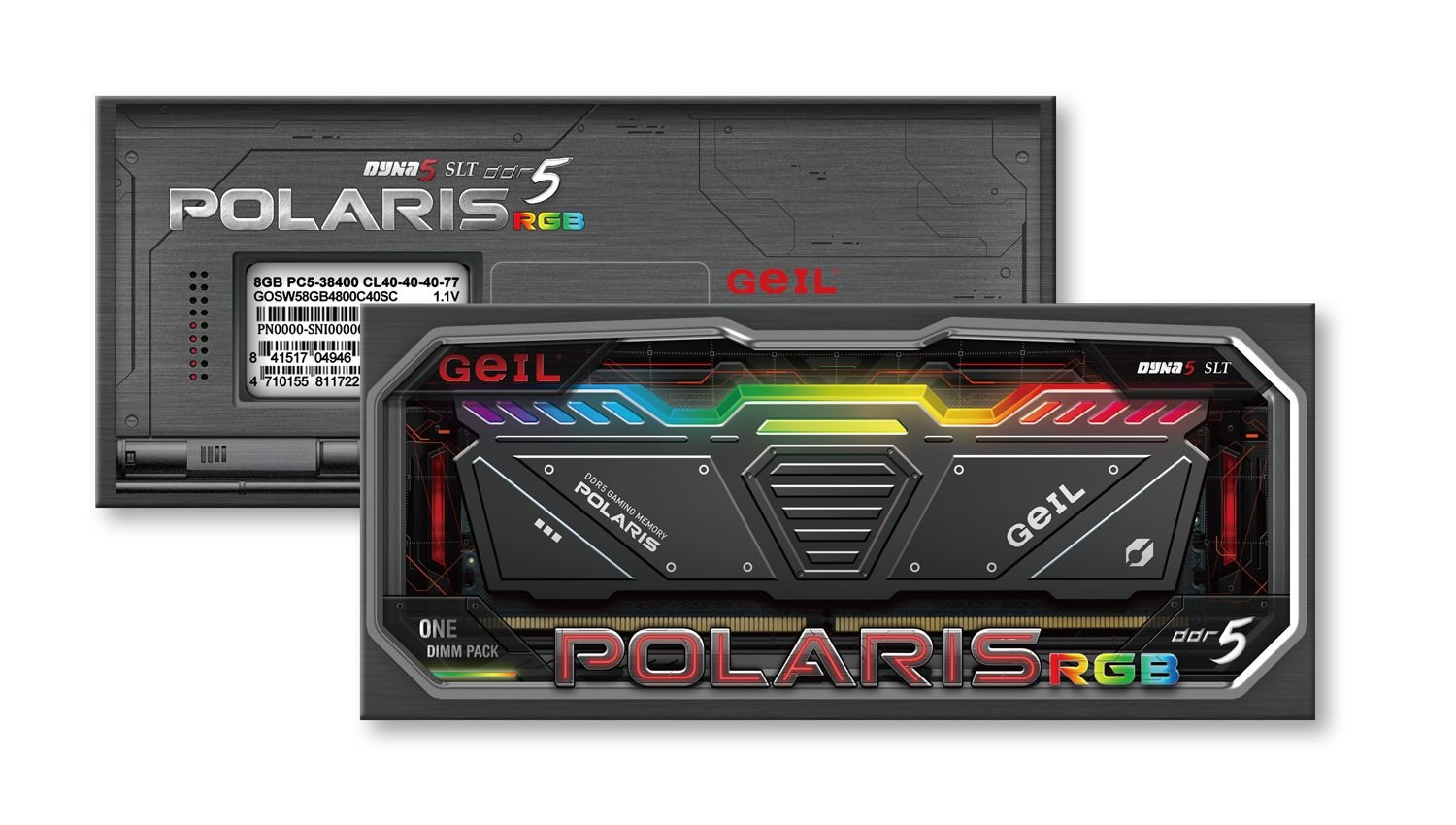 GeIL Polaris RGB DDR5-4800 teased, 16GB, 32GB, 64GB DDR5 kits listed