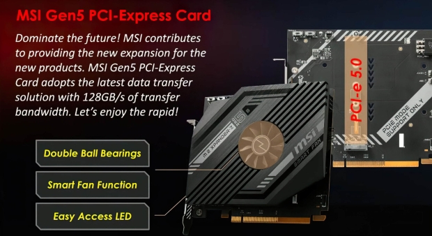 Card MSI PCIe Gen5 M.2 Expander-Z: Până la 128 GB/s