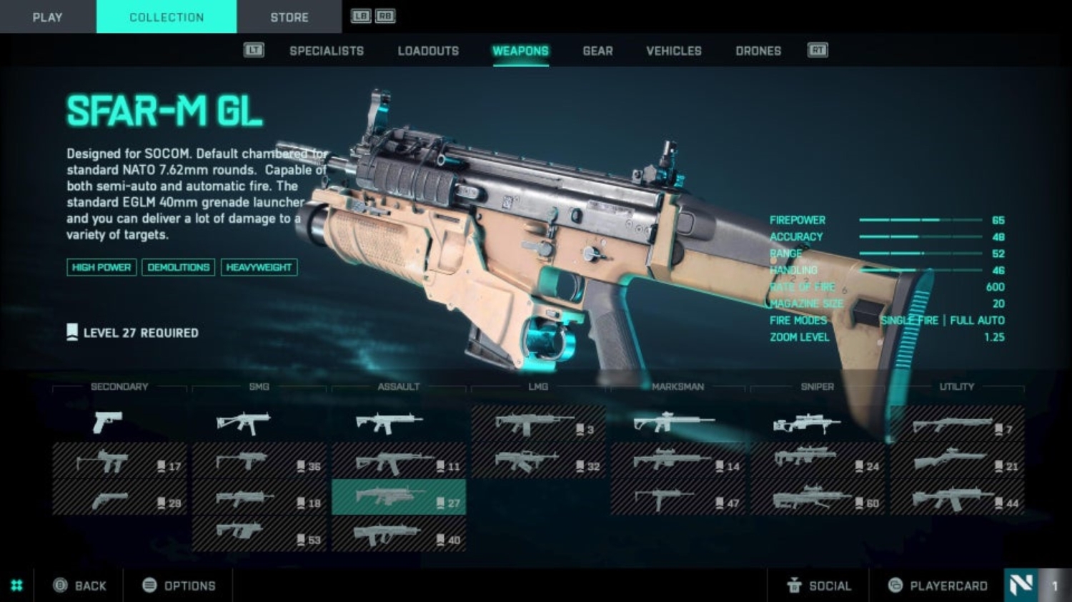 Weapon Menu 