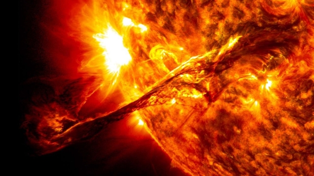 Open enlarged image 'Cannibal' Sun blast hit Earth, ISS astronauts snap jaw-dropping image