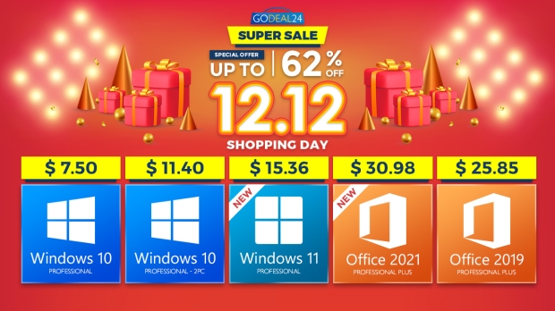 Big Double 12 Sale: Office 2021 less than $15, Windows 10 for $7.50 1 | TweakTown.com
