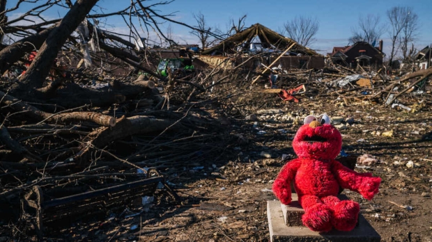 Open enlarged image NASA photographs horrific tornado destruction in Kentucky from space