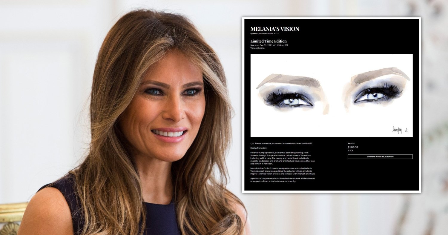 Melania Trump Announces First NFT, Helps Support Kids In Foster Care