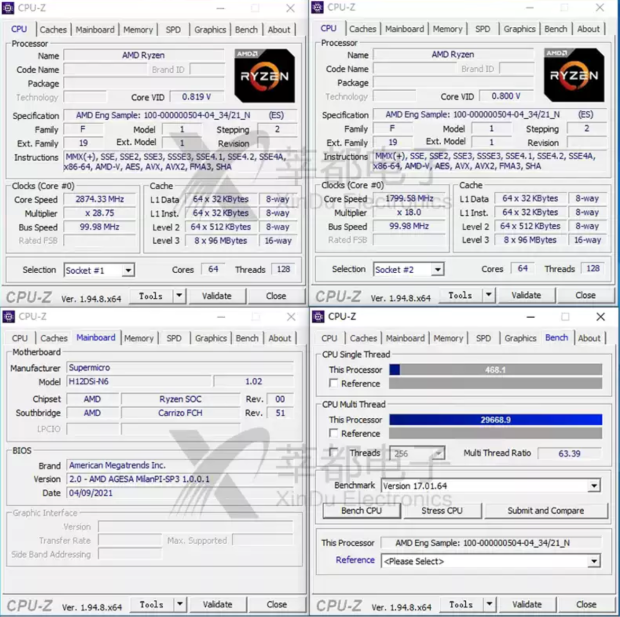 AMD s new EPYX 7773X Milan X CPU benched in dual socket insanity