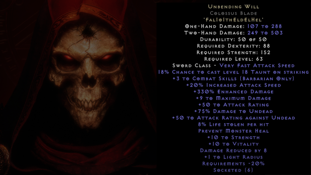 diablo 2 single player rune words