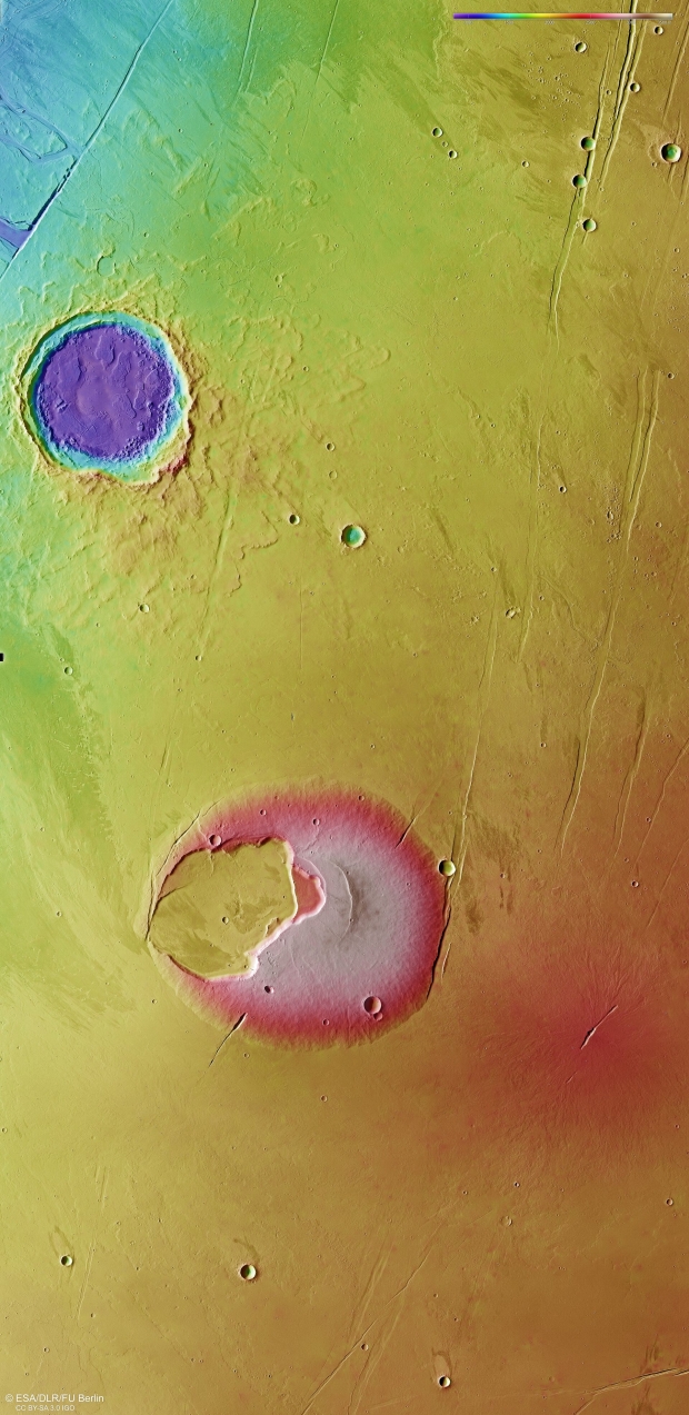 ESA captures detailed new images of Mars volcanoes and craters 03