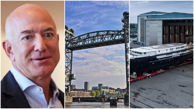 Open enlarged image Jeff Bezos' $450 million yacht causes WWII bridge to be dismantled