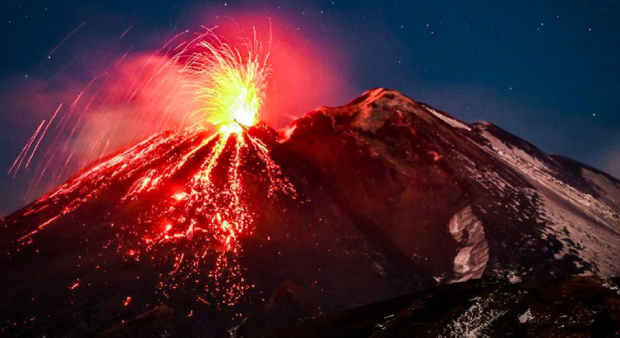 Open enlarged image ISS astronauts watch in awe as 'powerful explosions' shake a volcano