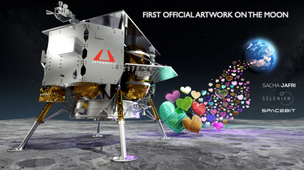 Open enlarged image First artwork to be put on the Moon unveiled, see it here