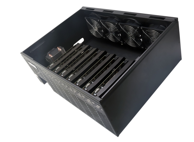 Open enlarged image BIOSTAR's new iMINER: pre-built mining system with Radeon RX 580 GPUs