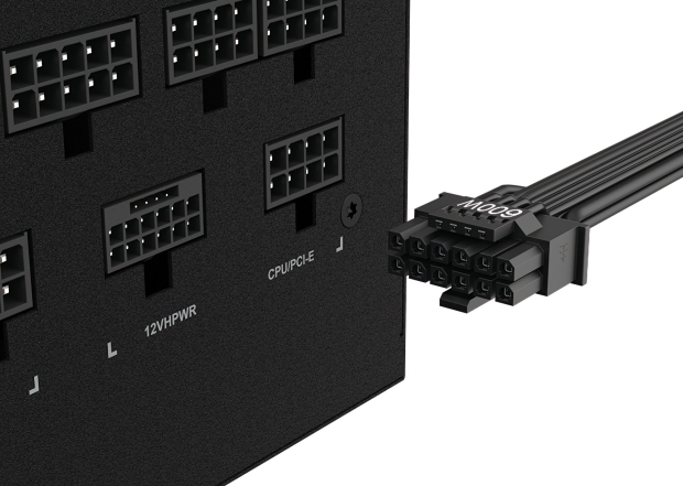 PCIe 5.0 '12VHPWR' power connector: 150W, 300W, 450W, 600W settings