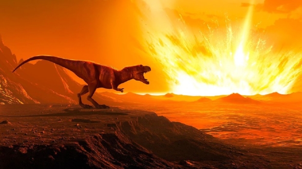 Open enlarged image Dinosaur leg from the day the deadly asteroid hit Earth found