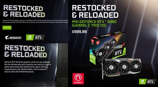 Nvidia Announces Geforce Rtx 30 Series Gpus Are Restocked And Reloaded