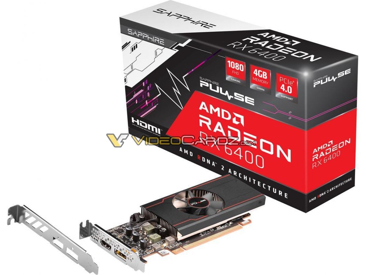 【新品・未使用】Radeon RX 6400 4GB GDDR6 SAPPHIRE's new Radeon RX 6400 PULSE teased, low-profile RDNA