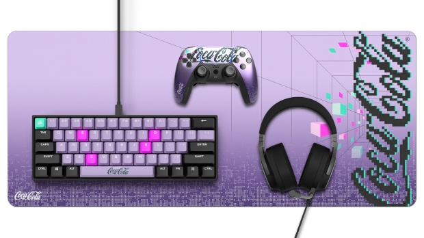 Open enlarged image SCUF unveils Coca-Cola-themed gaming keyboard, mouse pad, headset