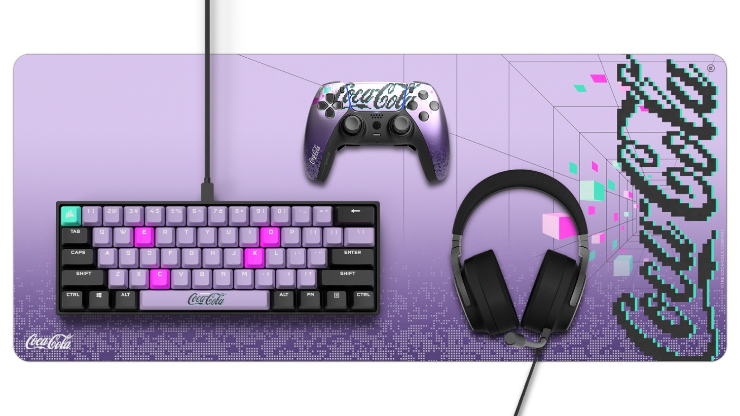 Regan Lad os gøre det lustre SCUF unveils Coca-Cola-themed gaming keyboard, mouse pad, headset