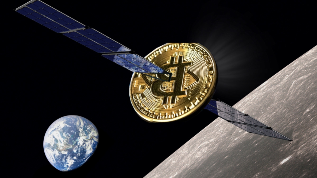 first crypto in space