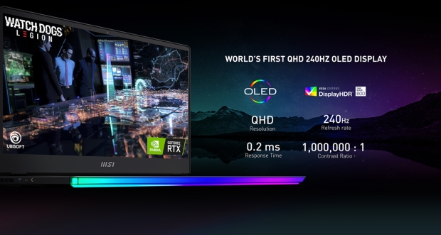 MSI's new gaming laptop: world's first Samsung Display QHD 240Hz OLED 03 | TweakTown.com