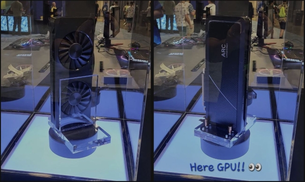 Open enlarged image Intel displays 'real' Arc Alchemist desktop GPU at IEM 2022