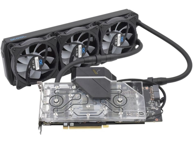 ELSA GeForce RTX 3090 LC: water block, pump, external 360mm radiator