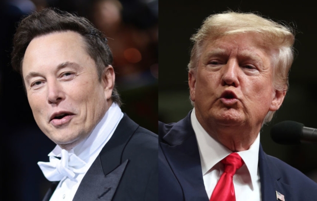 Open enlarged image President Trump calls Elon Musk a 'bullsh*t artist' at recent rally