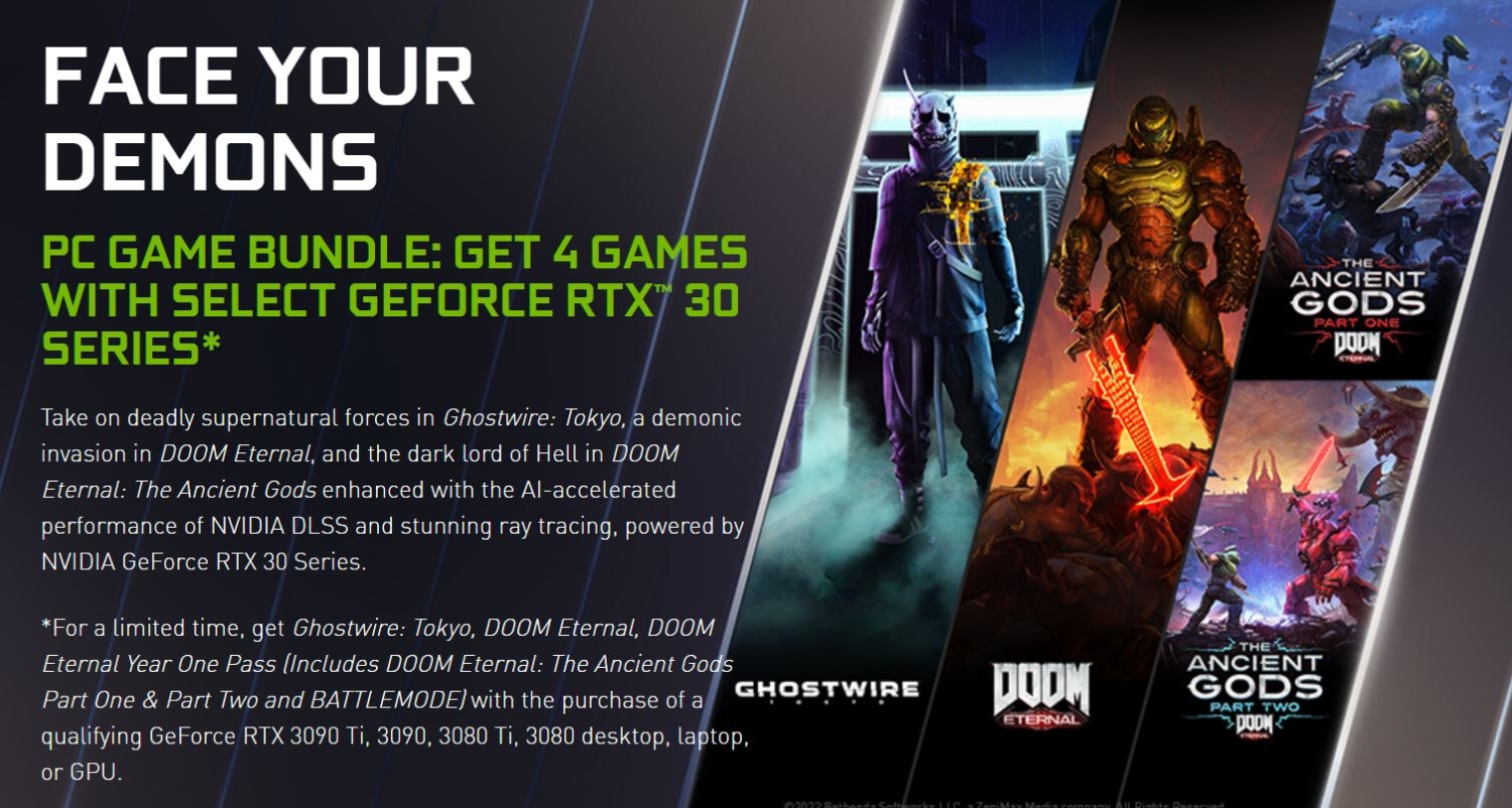 NVIDIA ejects GeForce RTX 30 series inventory, gives away 2 free games