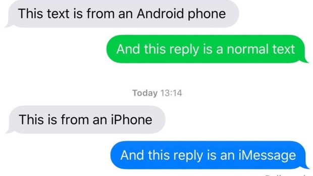 Open enlarged image Google takes jab at Apple over messaging between Android and iPhones