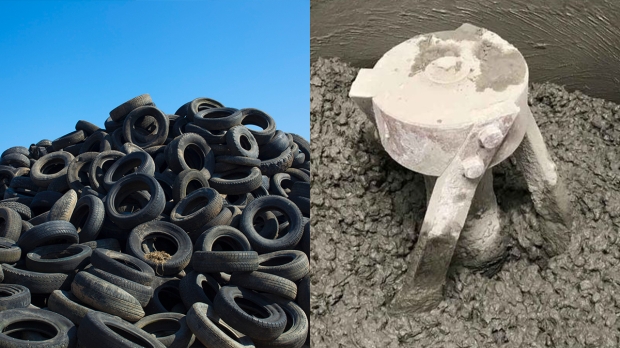 Open enlarged image Quality new concrete made from 100% rubber, using only old tires