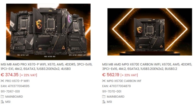 MSI's next-gen X670E Carbon motherboard listed for under $500 04 | TweakTown.com
