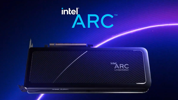 Open enlarged image Intel Arc A770 GPU used in Blender's Cycles benchmark with ray tracing