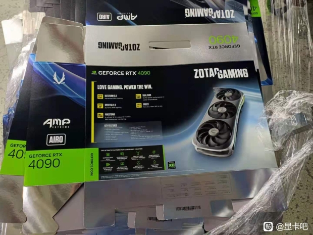 ZOTAC GeForce RTX 4090 AMP Extreme ARIO spotted, new cooler, design 01 ZOTAC GeForce RTX 4090 AMP Extreme ARIO spotted, new cooler, design 01