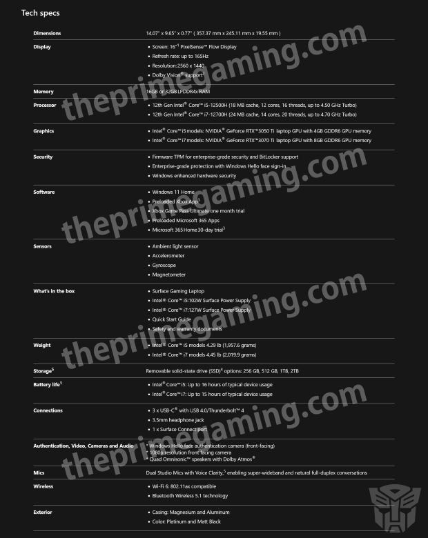 Microsoft Surface Gaming laptops: high-end Intel CPU + NVIDIA GPU 02 Microsoft Surface Gaming laptops: high-end Intel CPU + NVIDIA GPU 02