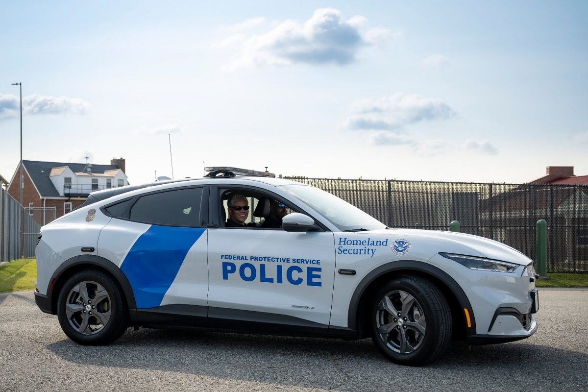 DHS shows off first fully electric federal law enforcement vehicle