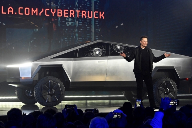 Elon Musk reveals the new Tesla Cybertruck will double as a boat