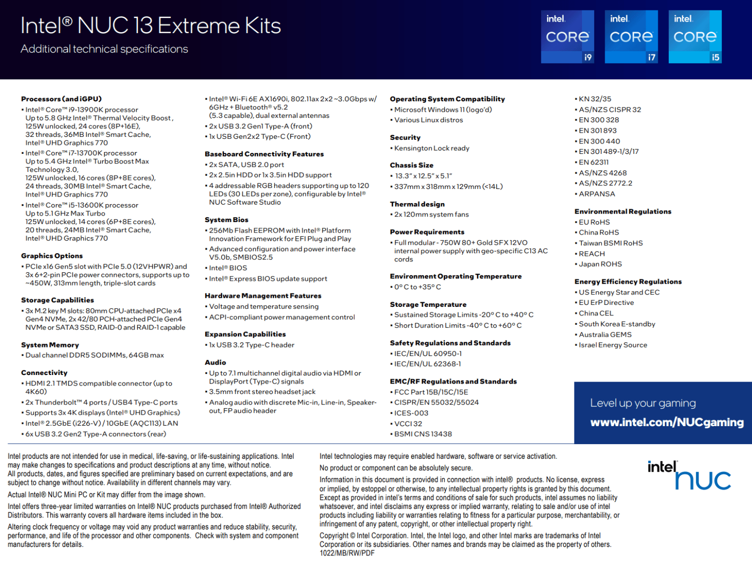 GPU Performance: Synthetic Benchmarks - Intel NUC13 Extreme Raptor