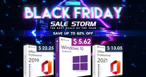 GoDeal24 Black Friday: Windows 10 from $5.62 and Lifetime Office 2021 for $13.05