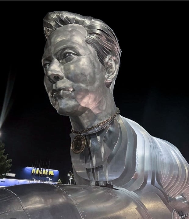 $600k Statue Of Elon Musk's Head On The Body Of A Goat Straddling A ...