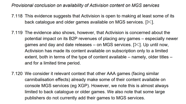 CMA finds Activision is open to adding games to subscriptions sans merger 107 CMA finds Activision is open to adding games to subscriptions sans merger 107