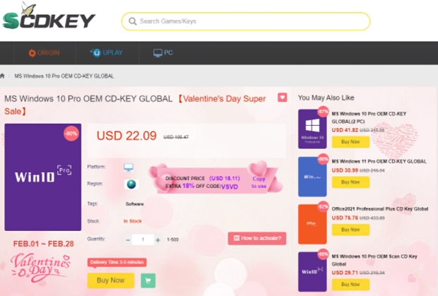 SCDkey Black Friday 2023: Genuine Lifetime Microsoft Windows 10/11 for $15  and Office for $28!