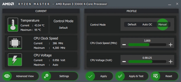 TweakTown Enlarged Image - The Ryzen Master software can be used to easily adjust CPU clock speeds and voltages (Image Credit: AMD)