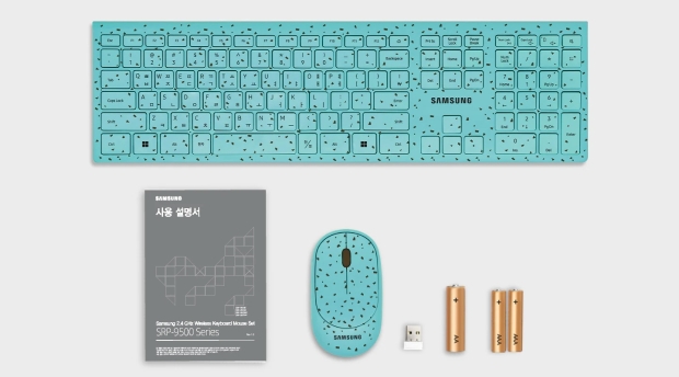 TweakTown Enlarged Image - Samsung Wireless Keyboard and Mouse Mint Choco