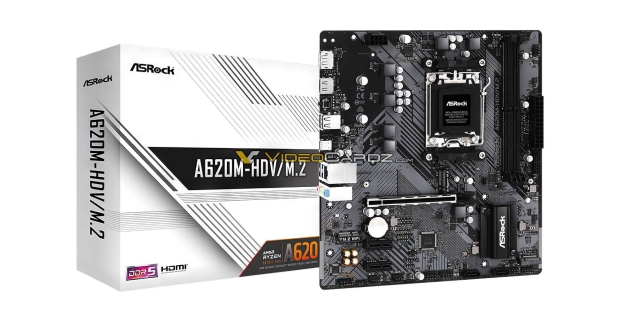 TweakTown Enlarged Image - ASRock A620 motherboard for Ryzen, image credit: VideoCardz