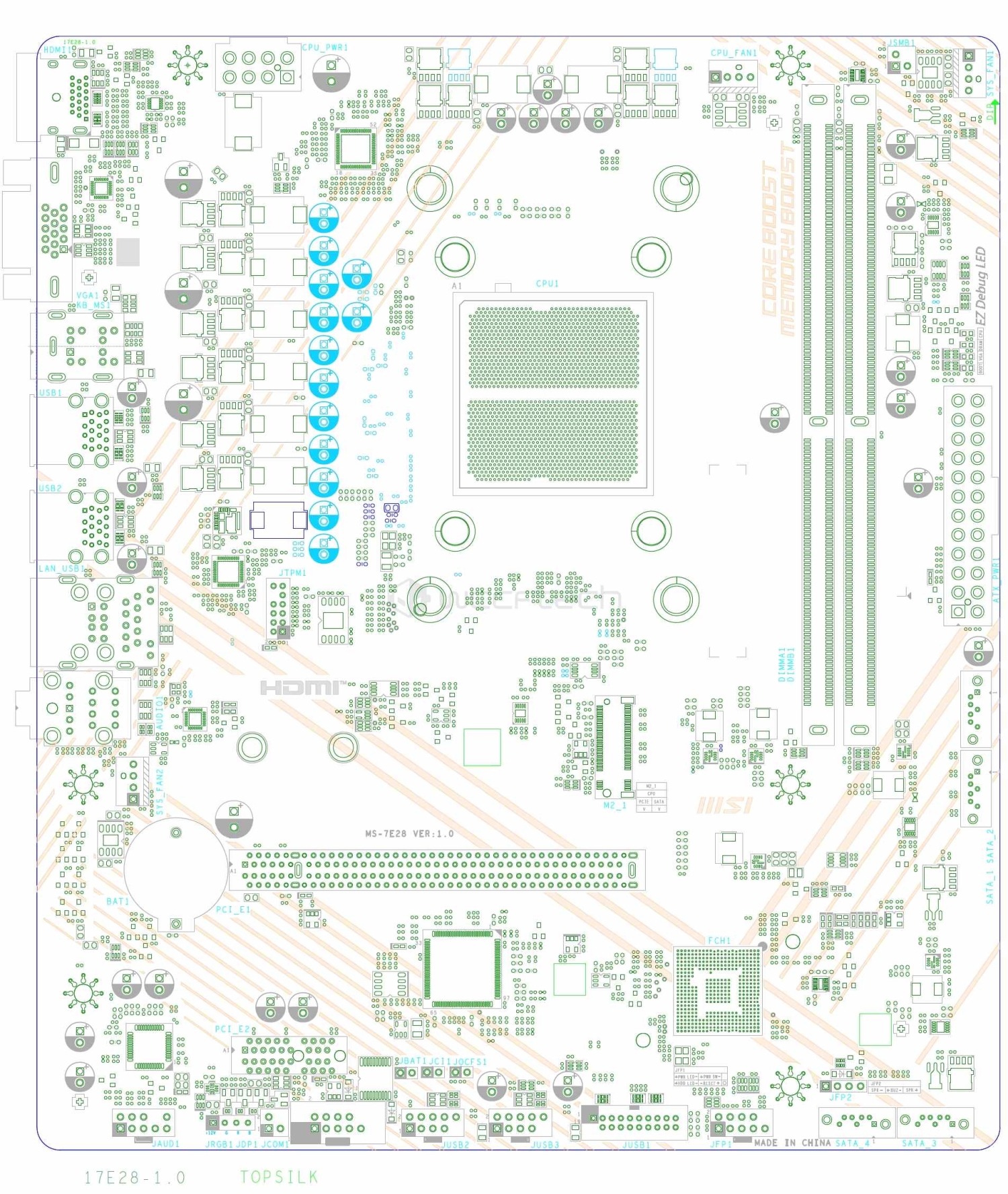 TweakTown Enlarged Image - MSI A620 motherboard for AM5, image credit: Wccftech